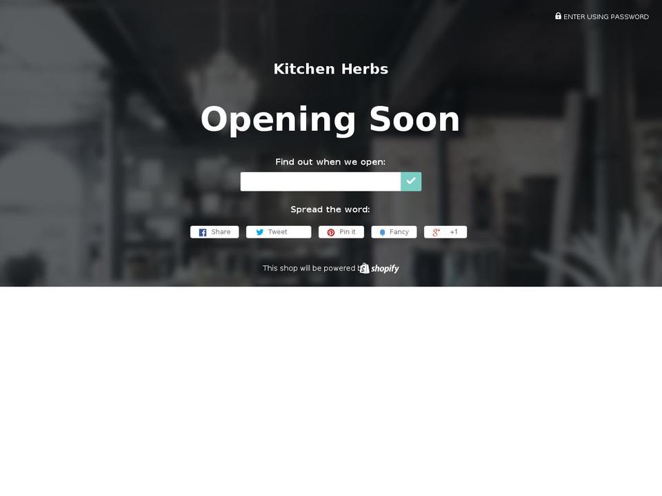 kitchenherbs.biz shopify website screenshot