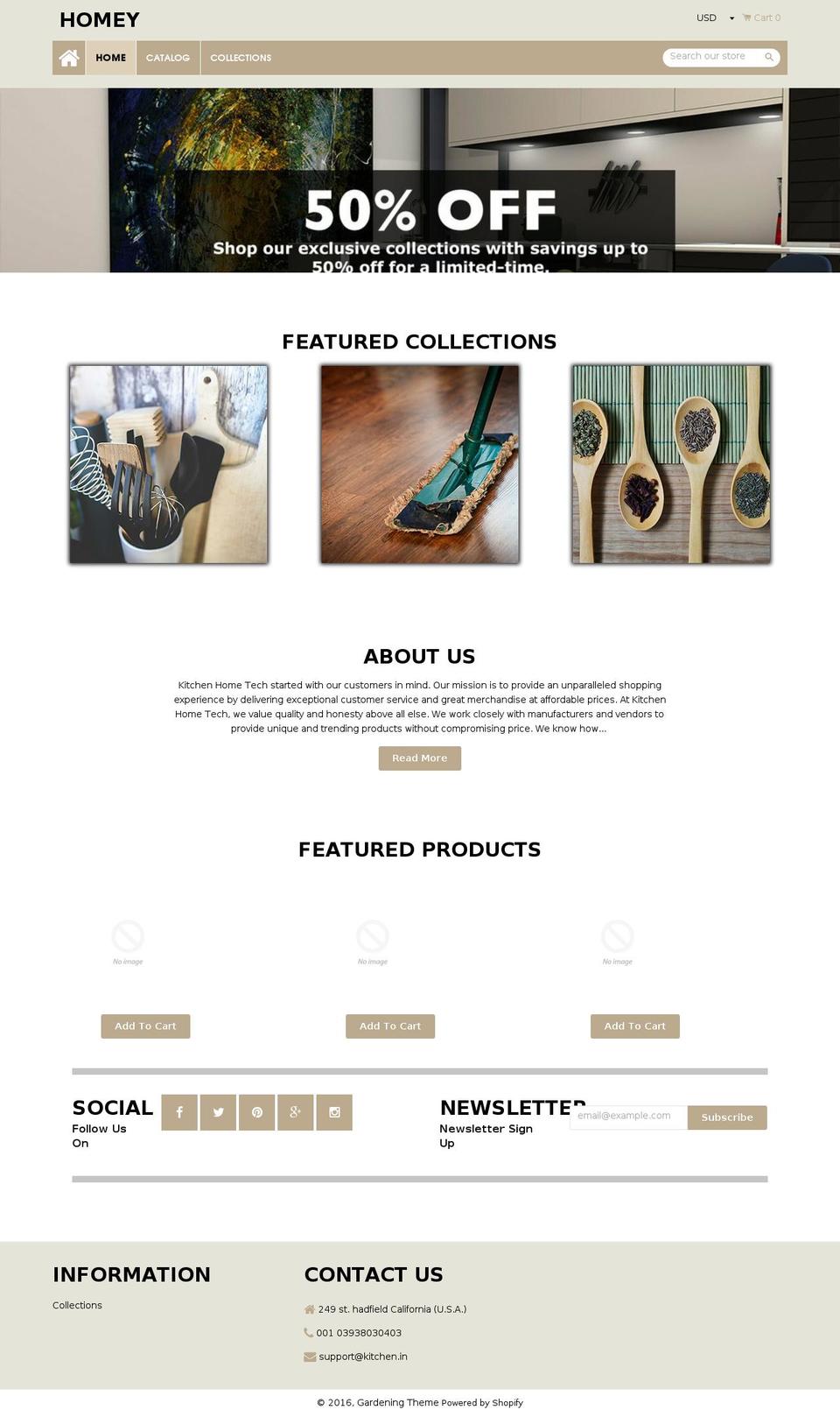 kitchenhometech.com — Shopify storefront screenshot