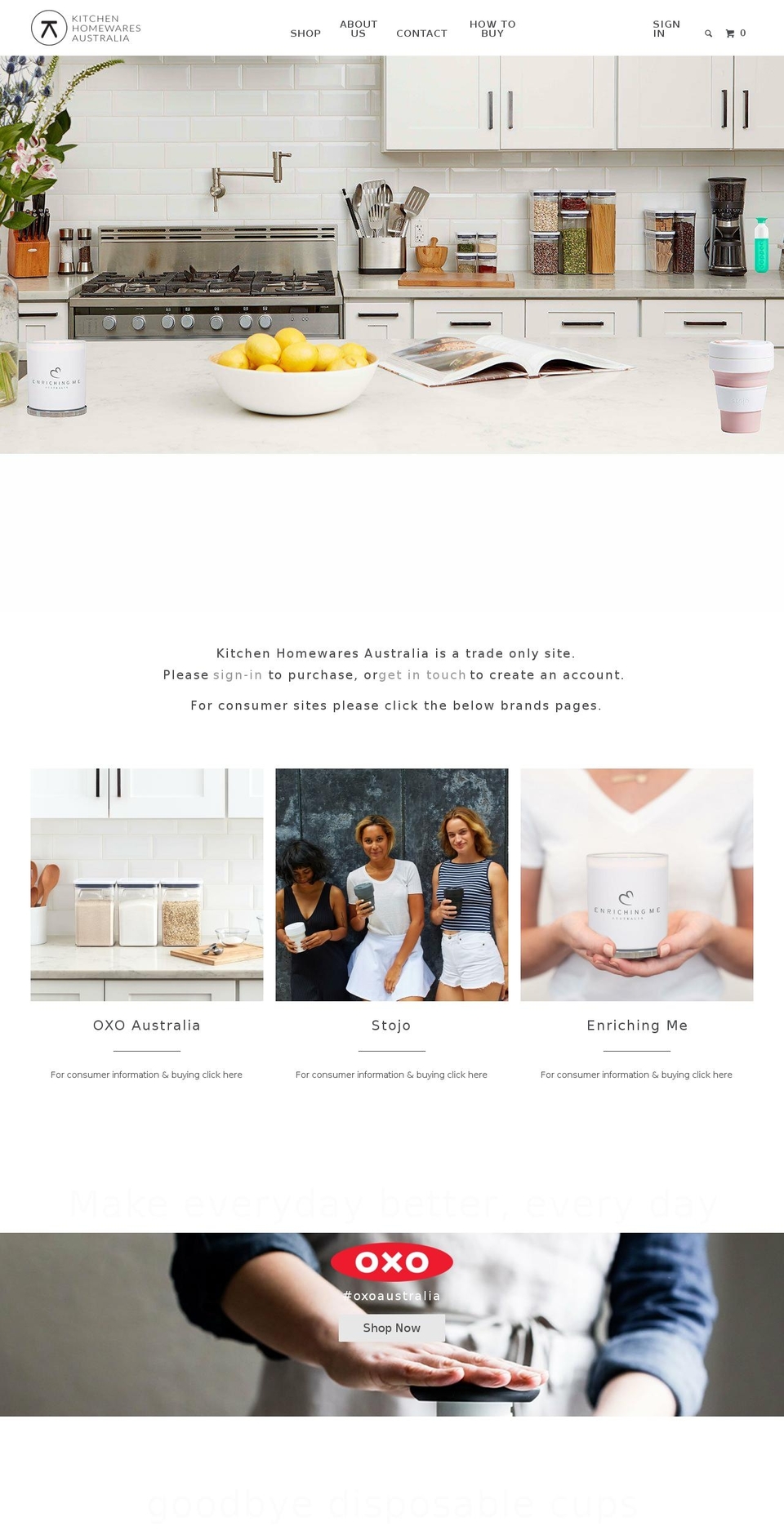 kitchenhomewares.com — Shopify storefront screenshot