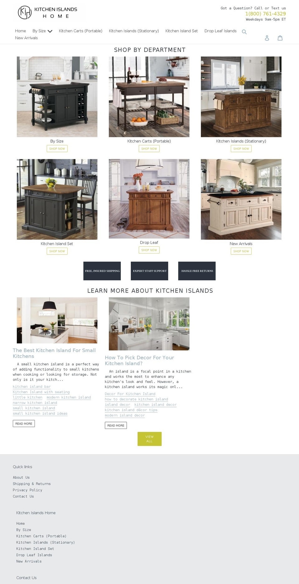 Dsl-version- Shopify theme site example kitchenislandshome.com