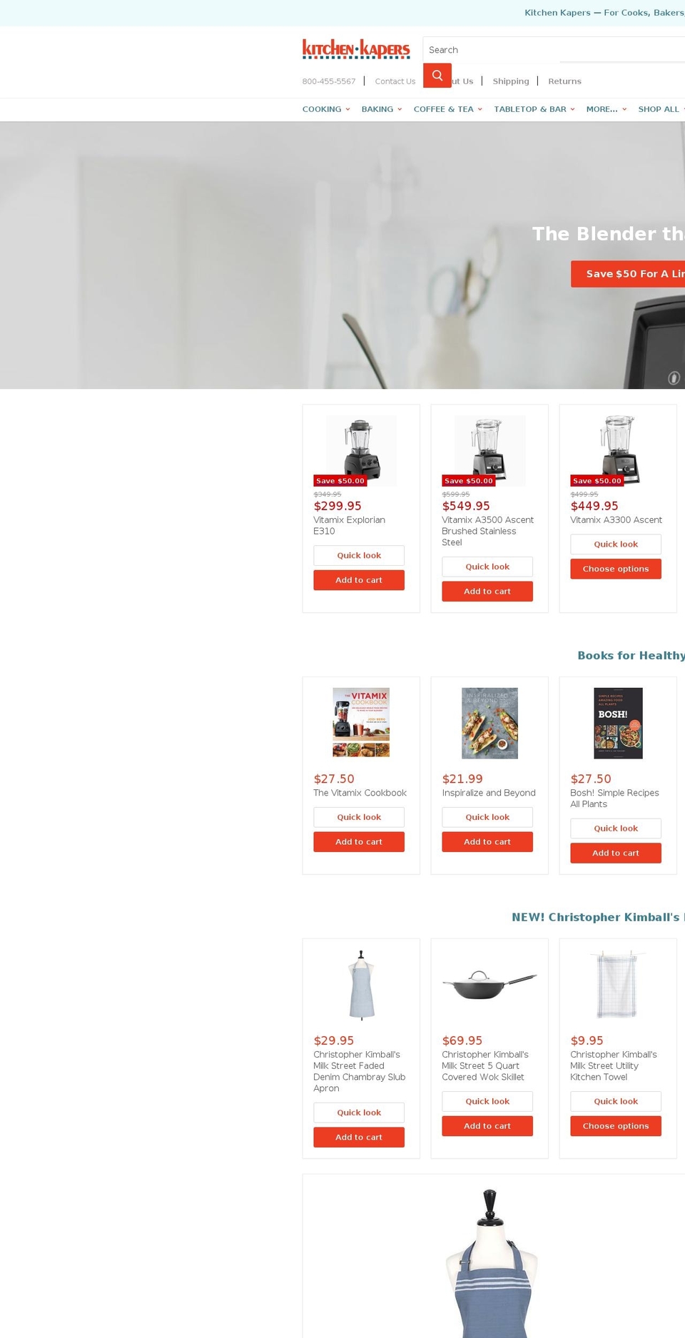 New HP 6\/18 YSW Changes for Empire 2.1.2 (2\/26\/18) Shopify theme site example kitchenkapers.net