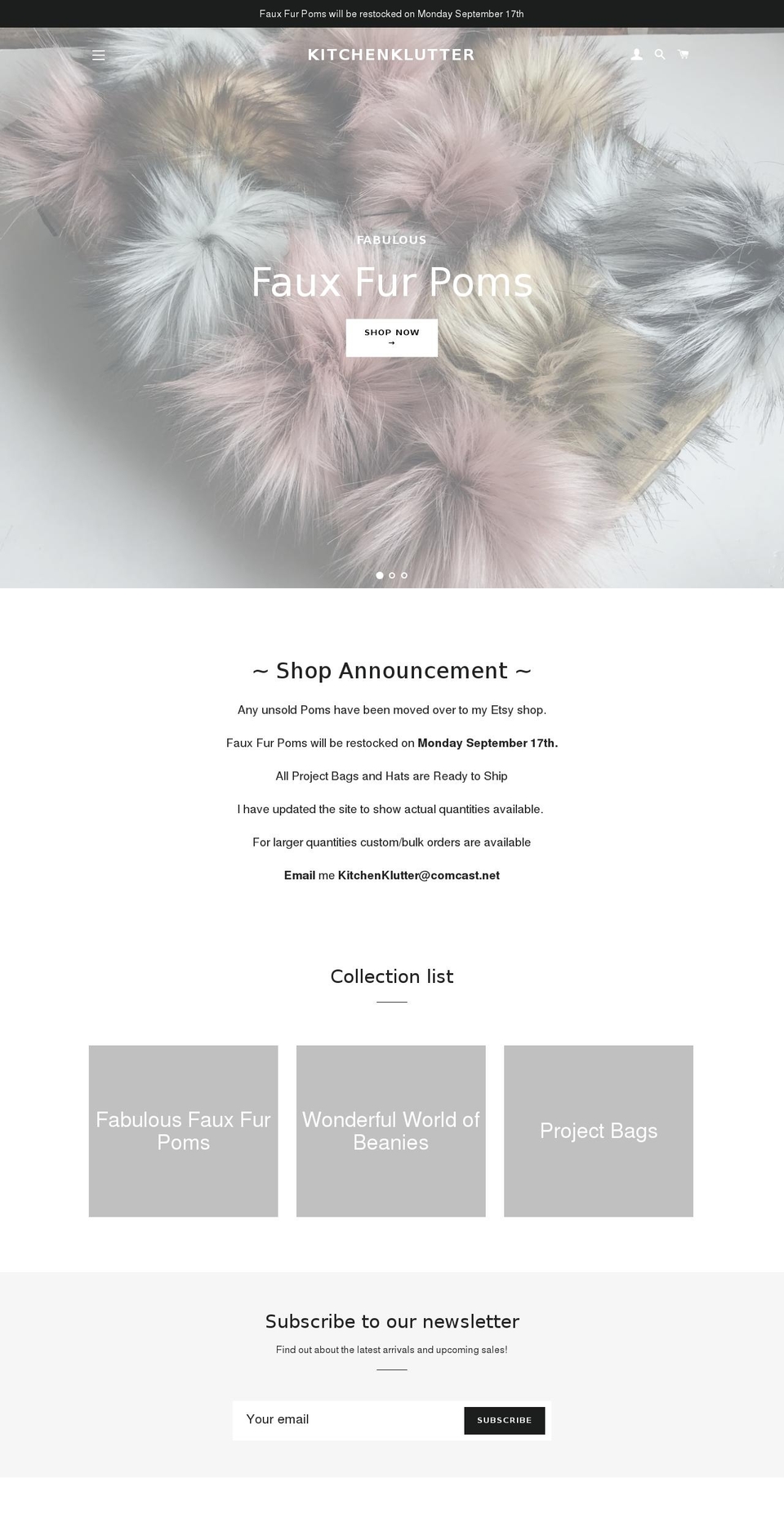 kitchenklutter.com — Shopify storefront screenshot