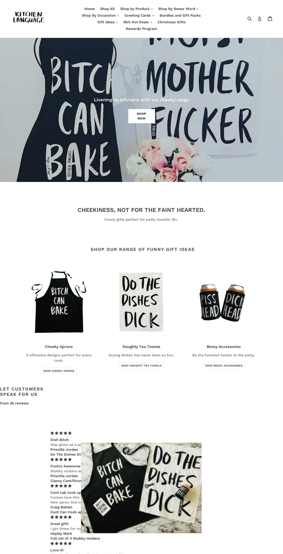 kitchenlanguage.com.au shopify website screenshot