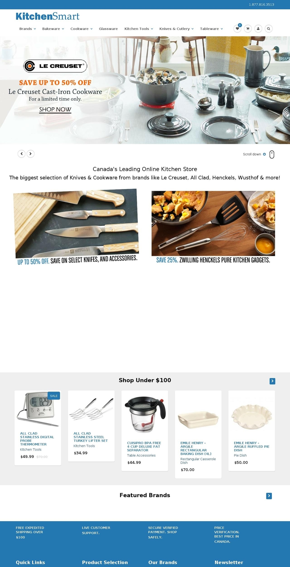 Expanse Shopify theme site example kitchensmart.ca