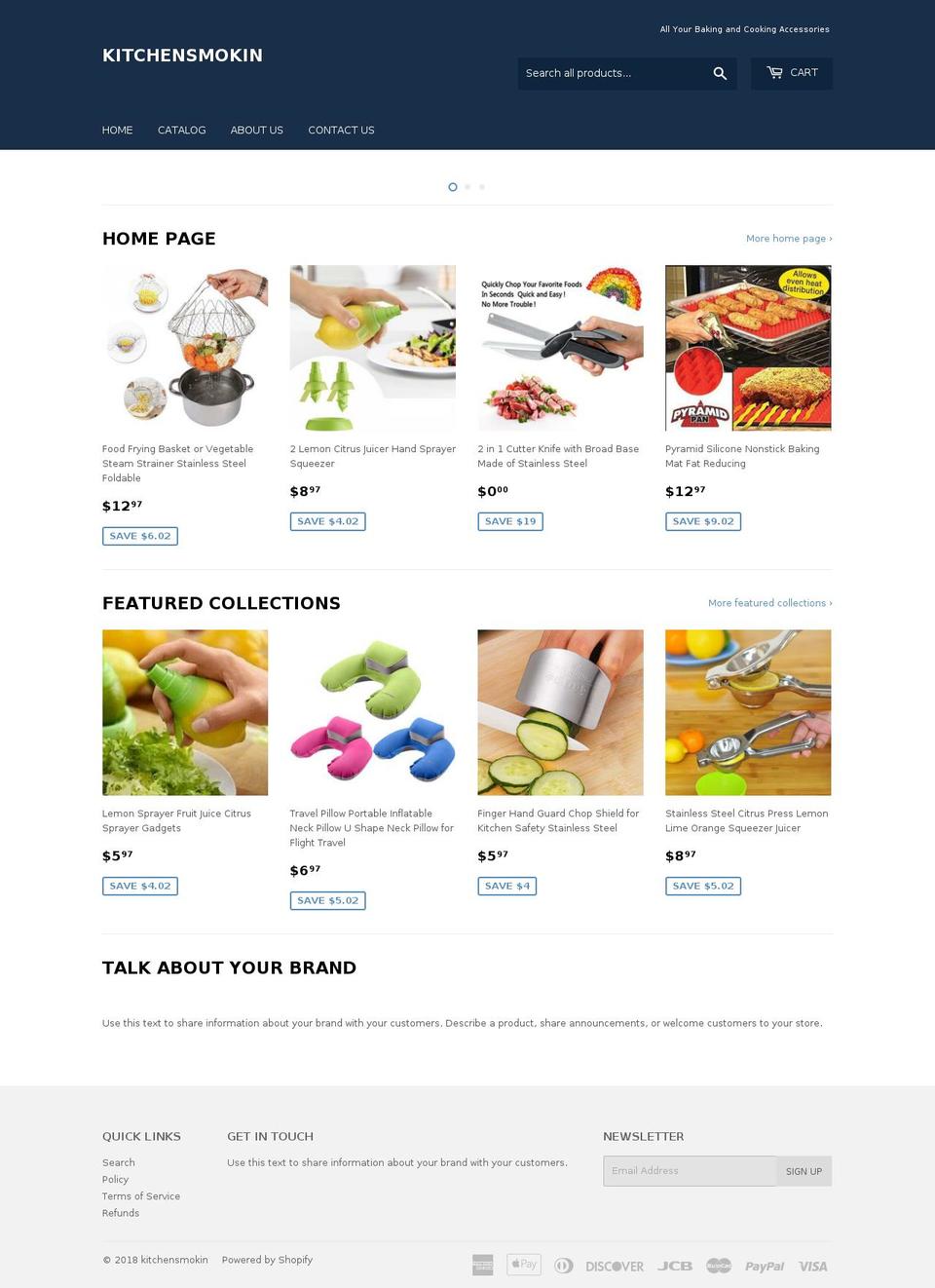 kitchensmokin.com — Shopify storefront screenshot
