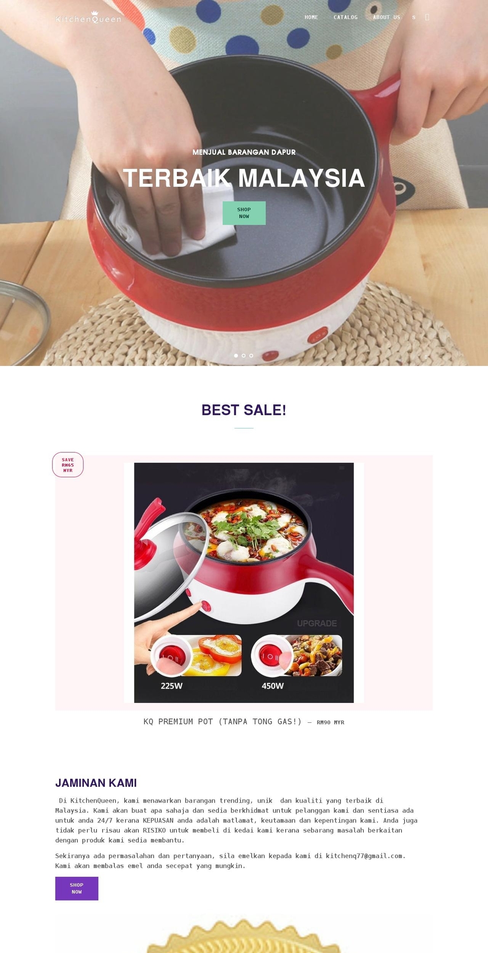 kitchensqueen.myshopify.com shopify website screenshot