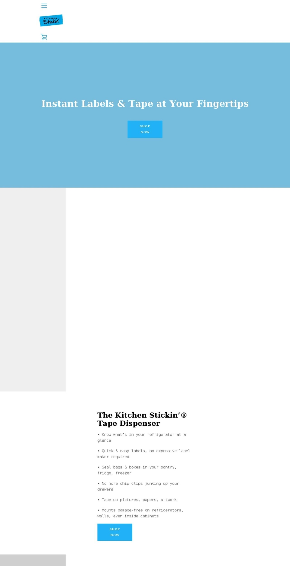 kitchenstickin.com shopify website screenshot