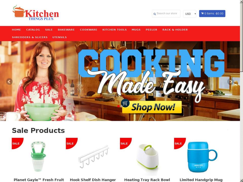 kitchenthingsplus.com — Shopify storefront screenshot