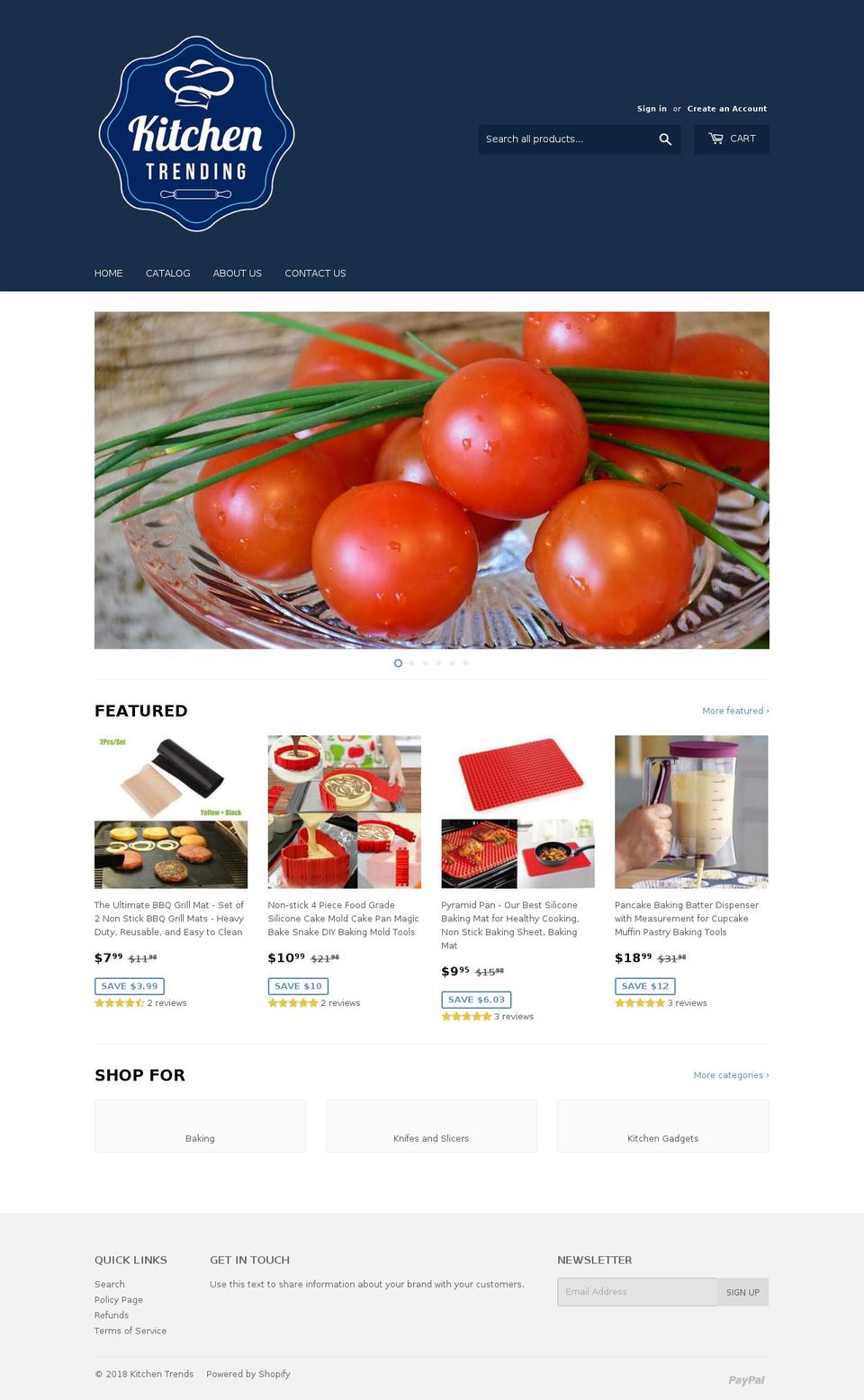 kitchentrending.com — Shopify storefront screenshot