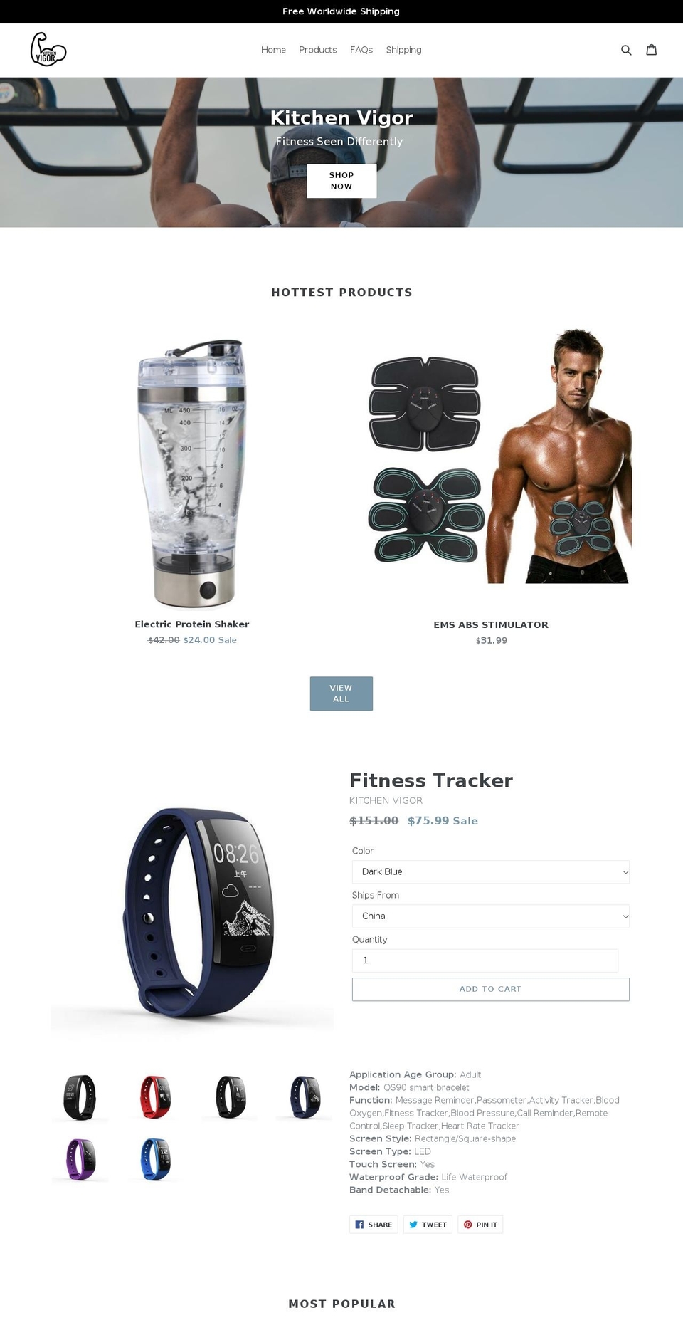 kitchenvigor.com — Shopify storefront screenshot