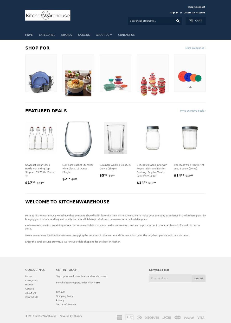 kitchenwh.com — Shopify storefront screenshot