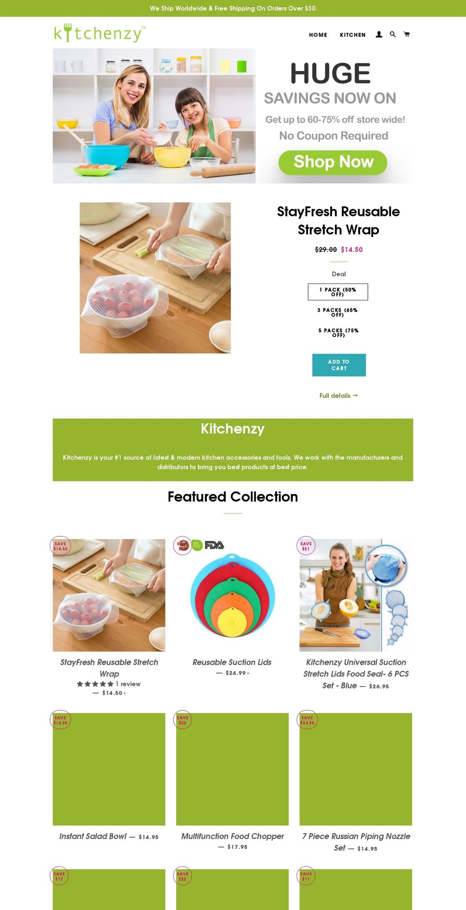 kitchenzy.com shopify website screenshot