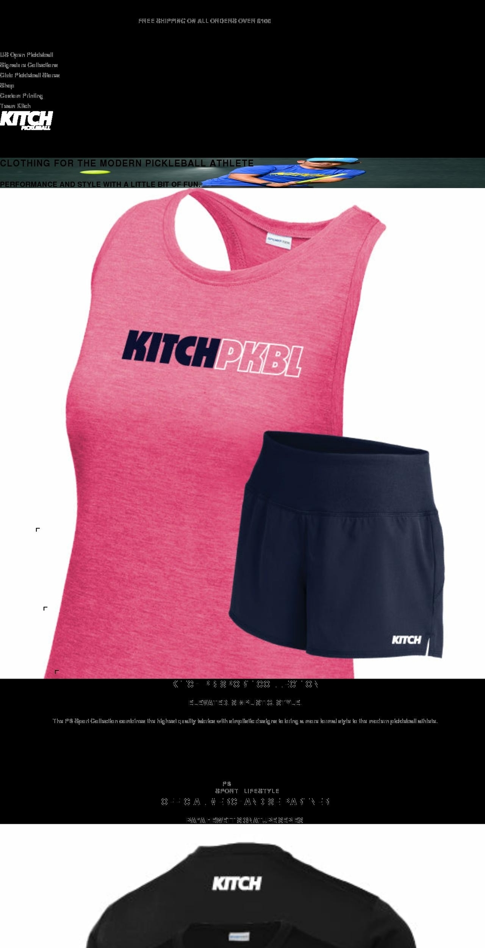 kitchpickleball.com shopify website screenshot