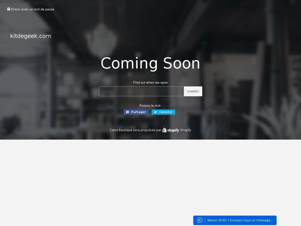 kitdegeek.com — Shopify storefront screenshot