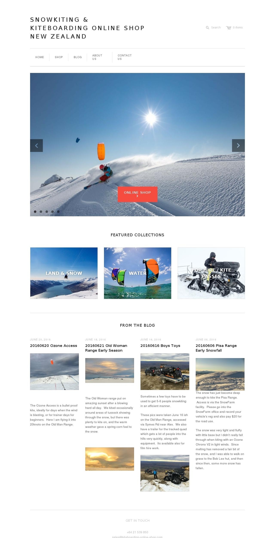 kite-boarding-online-shop.com shopify website screenshot