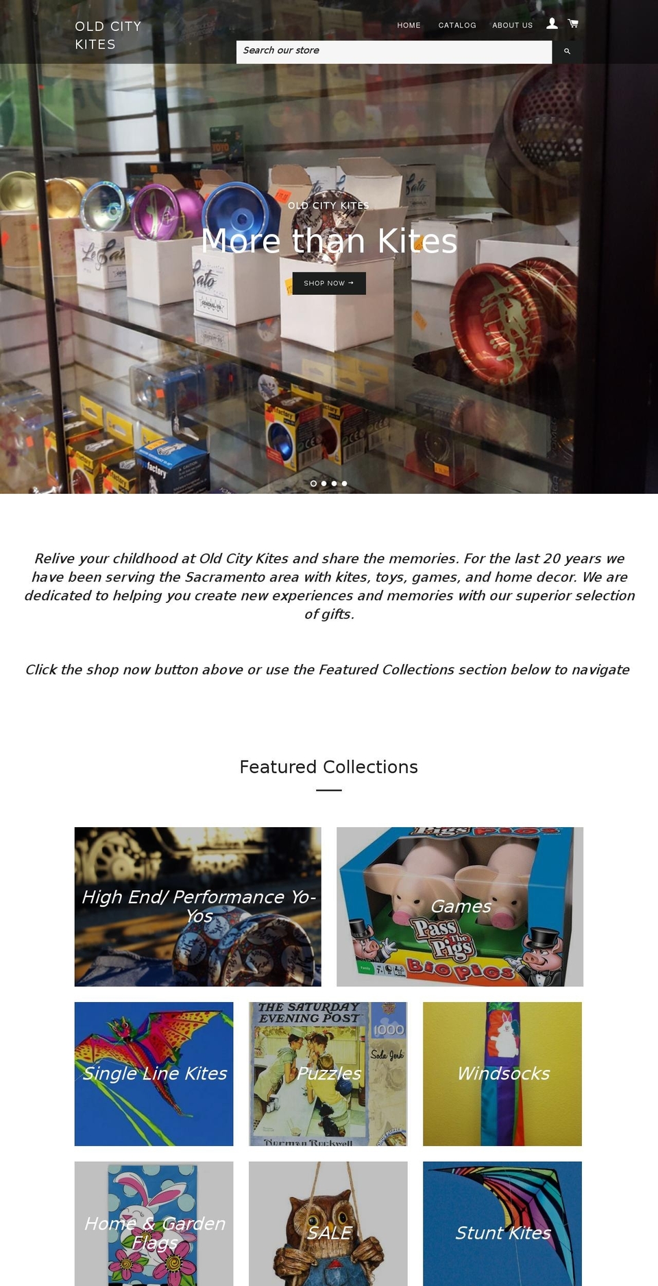 kitesatoldcity.com shopify website screenshot