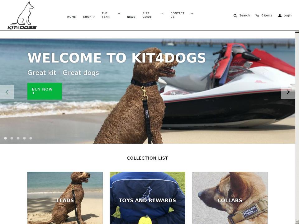 kitfordogs.com shopify website screenshot
