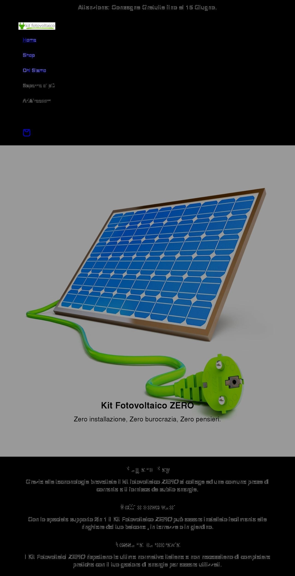 kitfotovoltaico.net shopify website screenshot