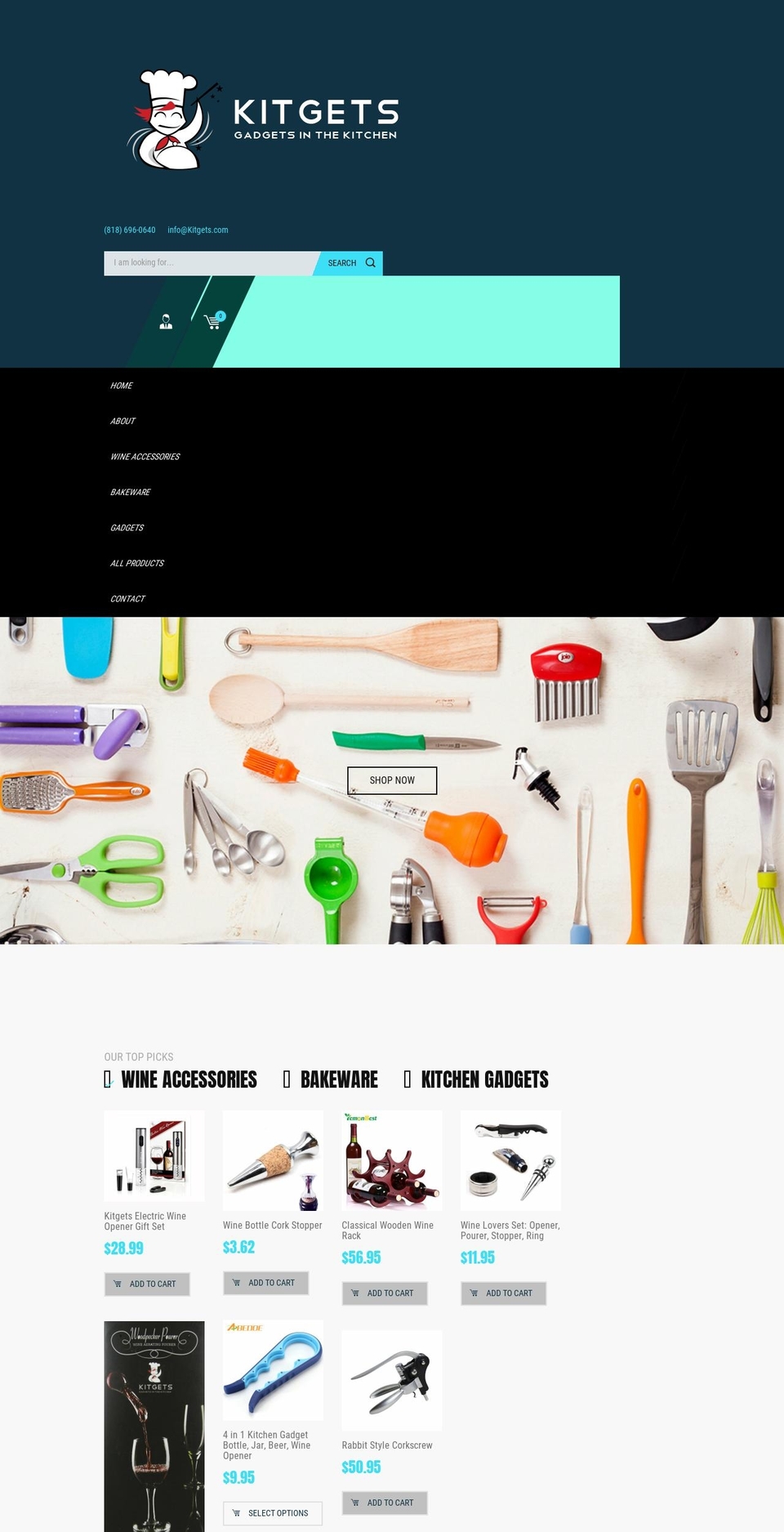 kitgets.com shopify website screenshot