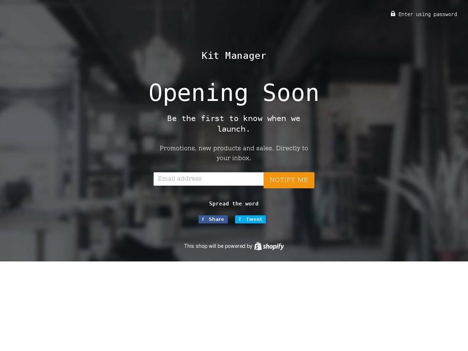kitmanager.co.uk shopify website screenshot