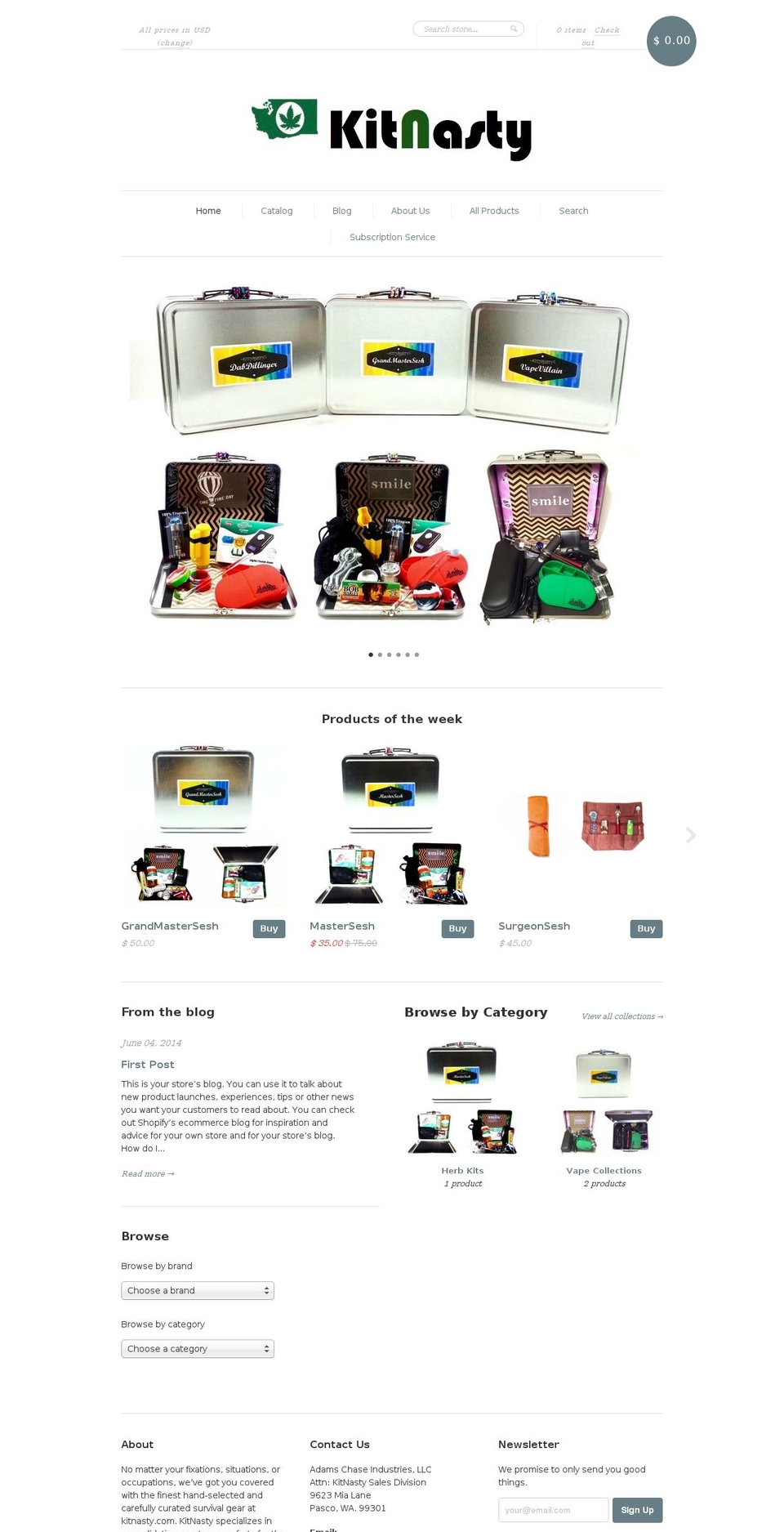 kitnasty.com — Shopify storefront screenshot
