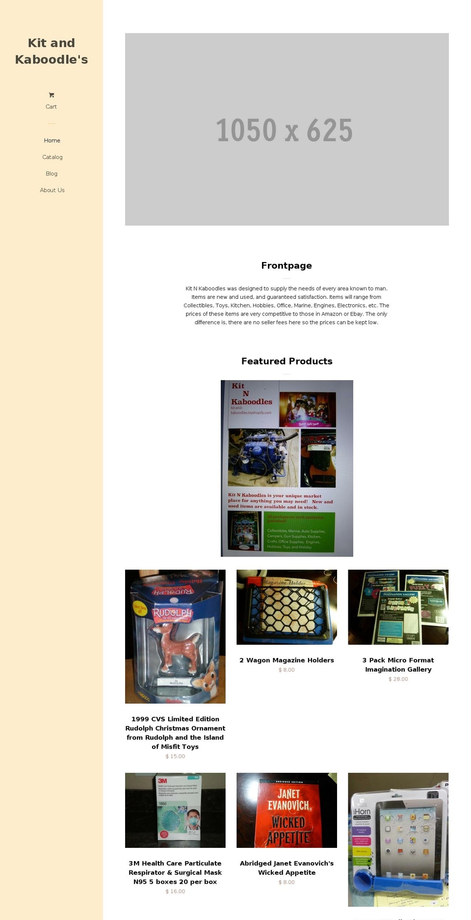 kitnkaboodles.com — Shopify storefront screenshot