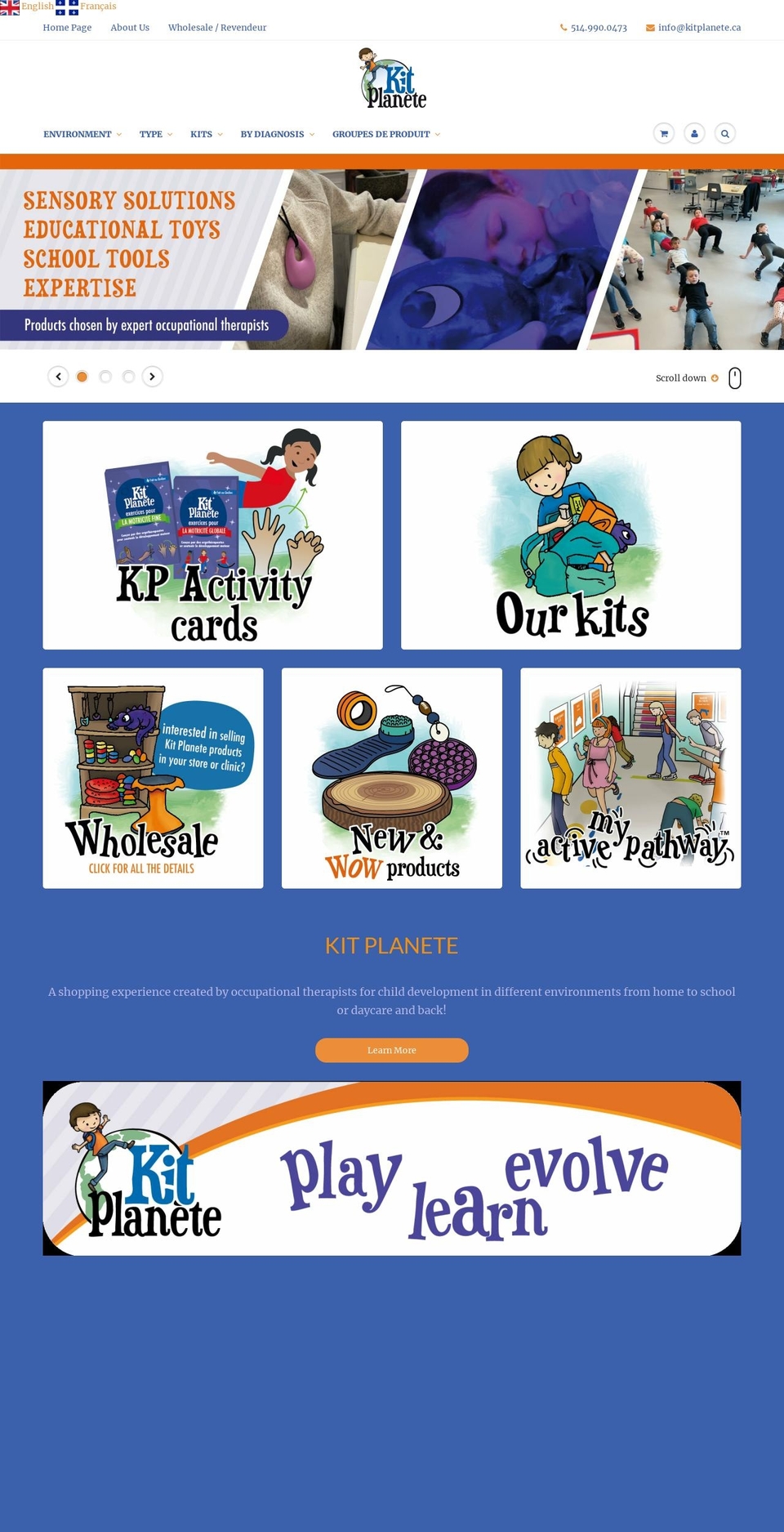 kitplanete.ca shopify website screenshot