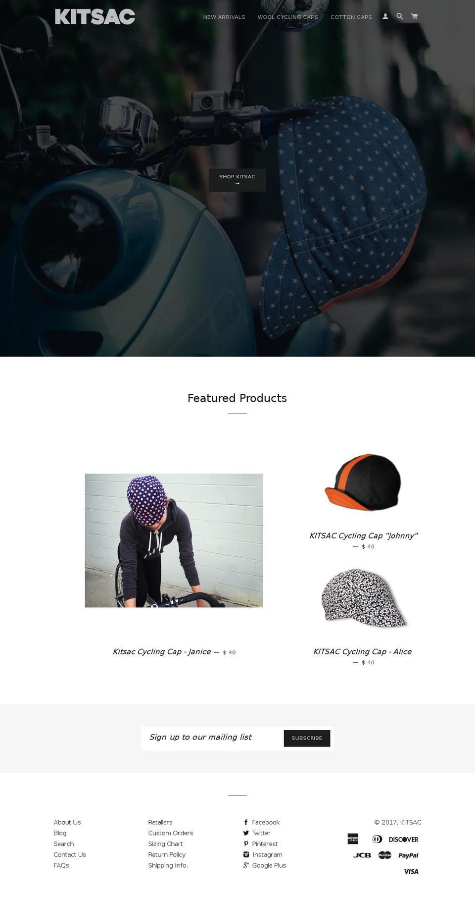kitsac.com shopify website screenshot