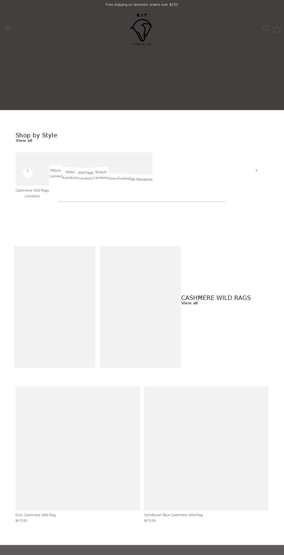 kitsantafe.com shopify website screenshot
