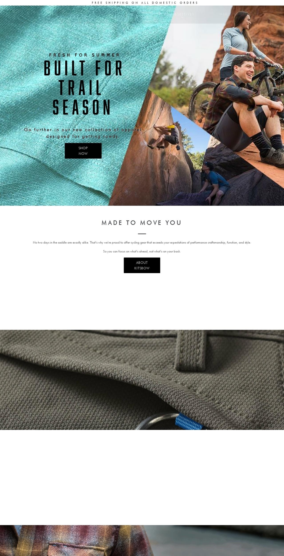 kitsbow.com — Shopify storefront screenshot