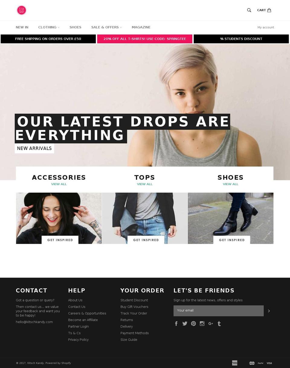 Free Delivery Promo Shopify theme site example kitschkandy.com