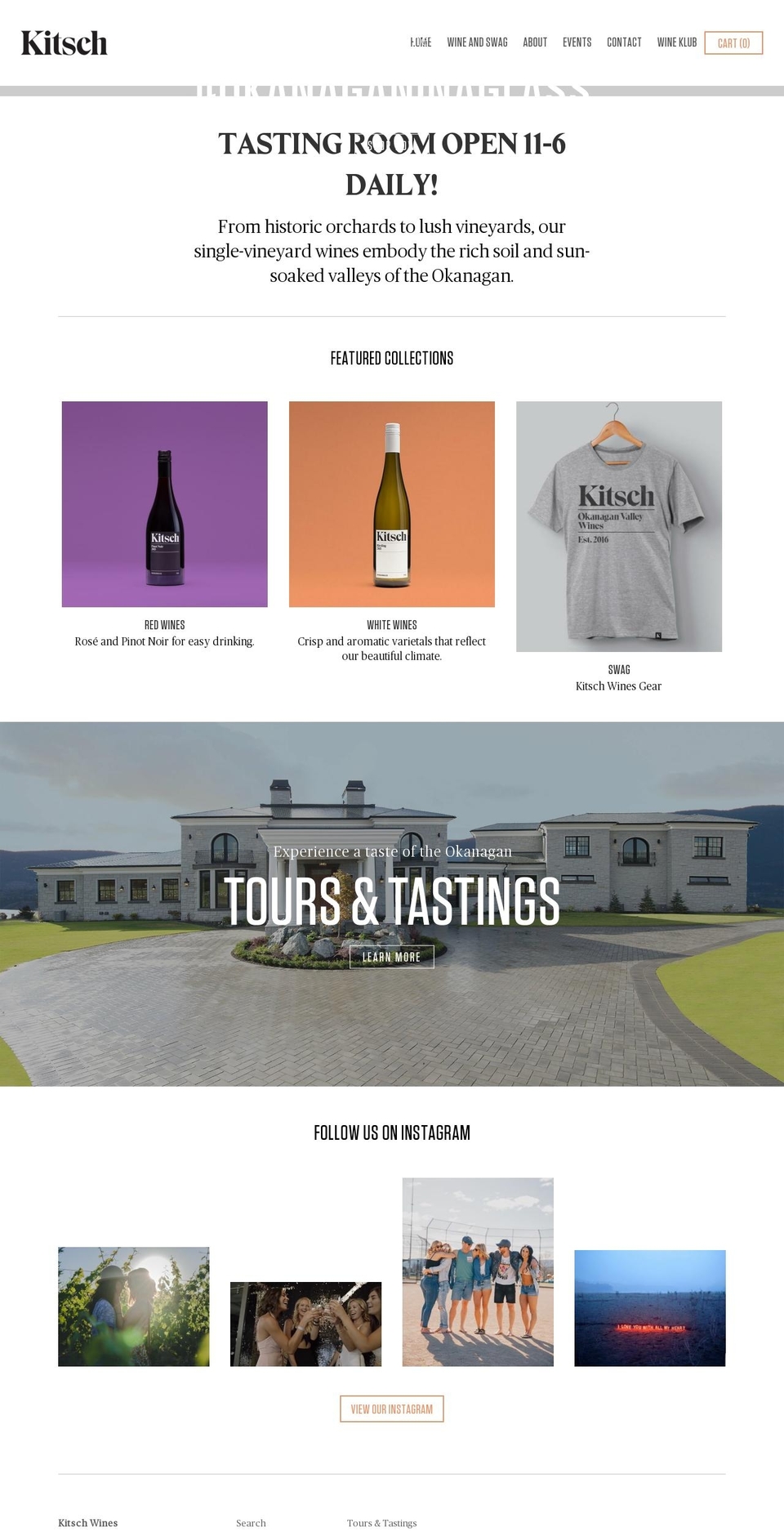 kitschwines.ca shopify website screenshot