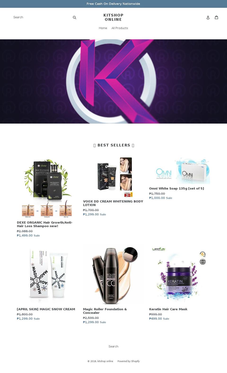kitshoponline.com — Shopify storefront screenshot