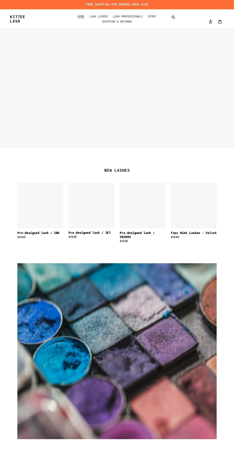 kitteelash.com shopify website screenshot