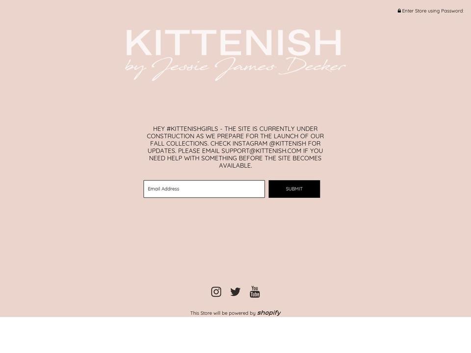 kittenish.com shopify website screenshot
