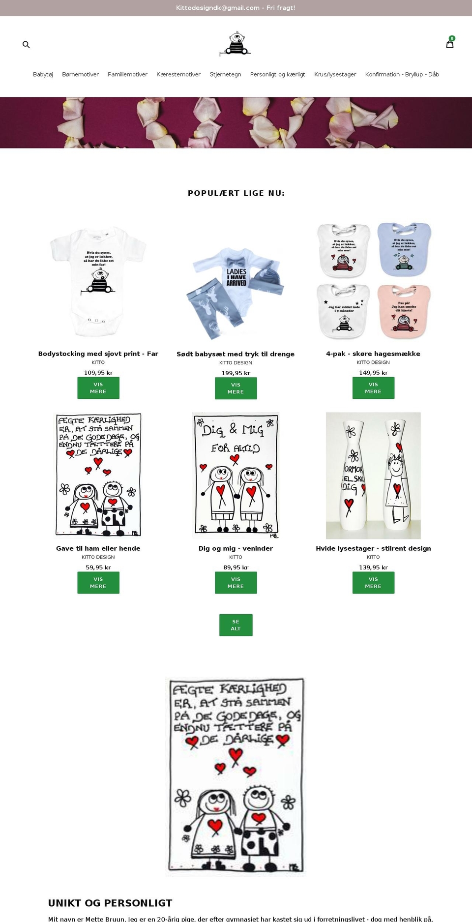 kittodesign.com — Shopify storefront screenshot
