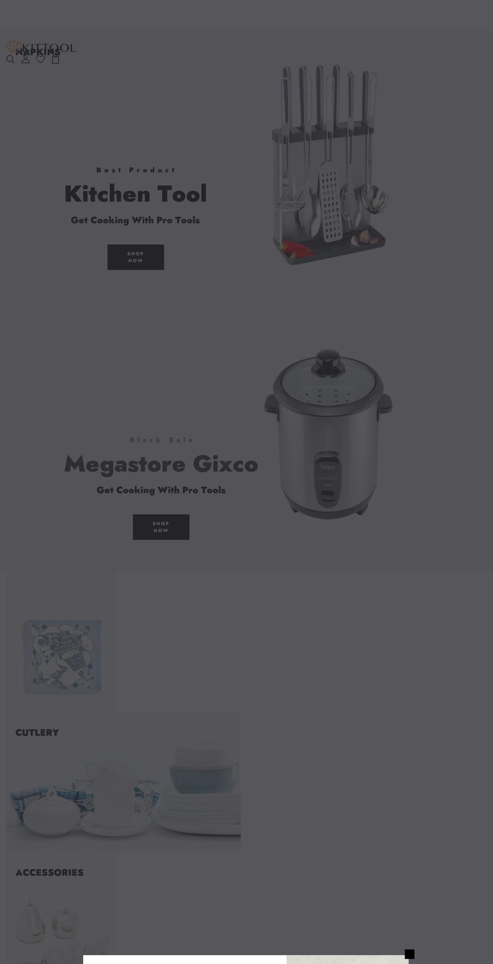 Kittool home Shopify theme site example kittool-store-demo.myshopify.com