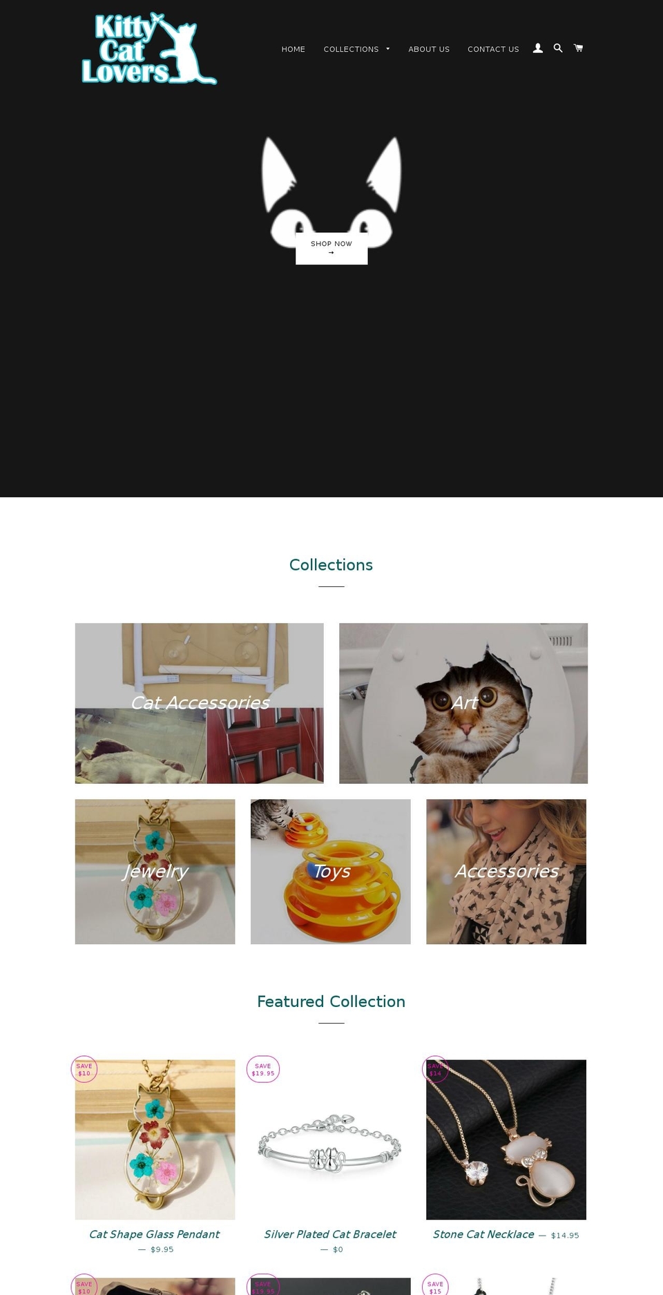 kitty-catlovers.com shopify website screenshot