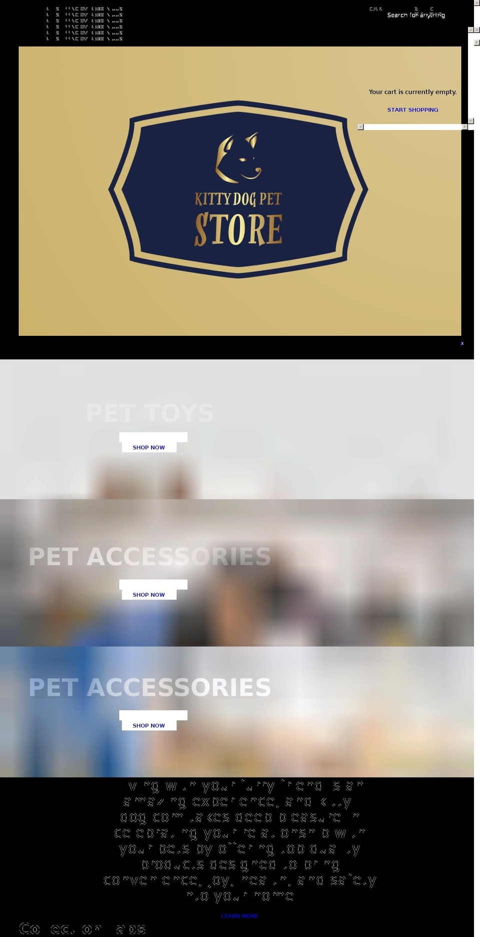 kitty-dog.com shopify website screenshot