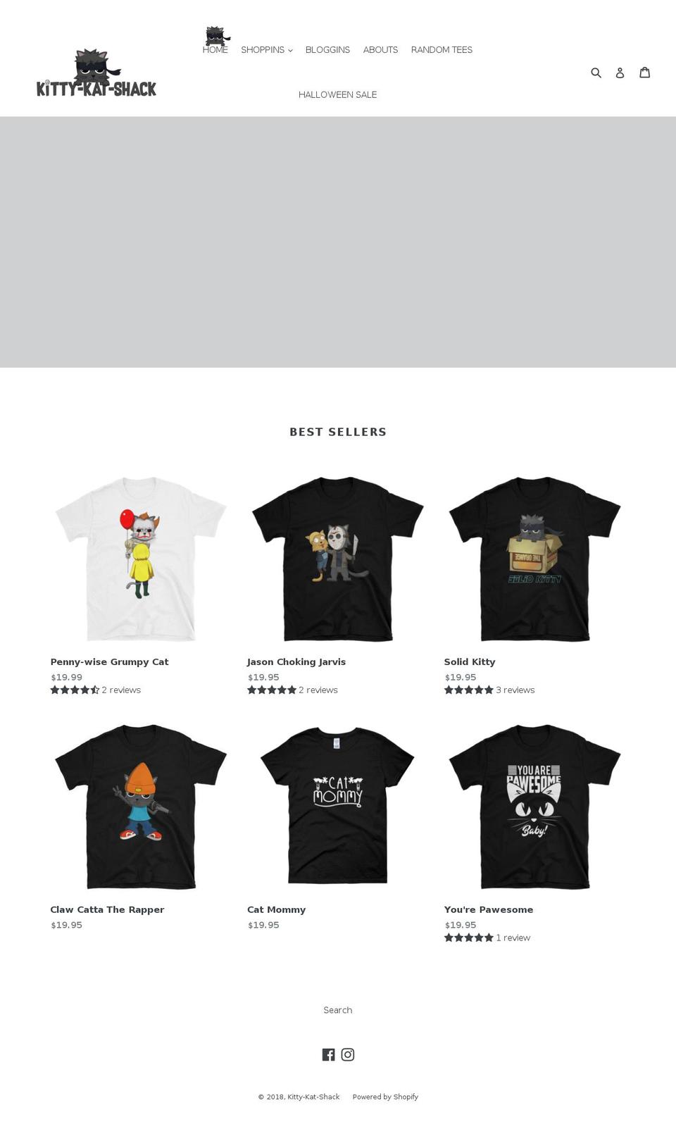 kitty-kat-shack.com — Shopify storefront screenshot