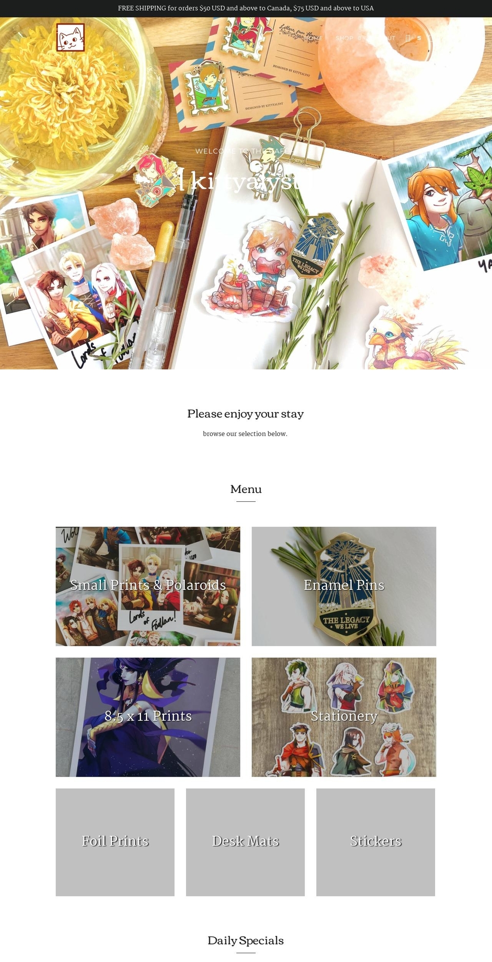 kittyalyst.com shopify website screenshot