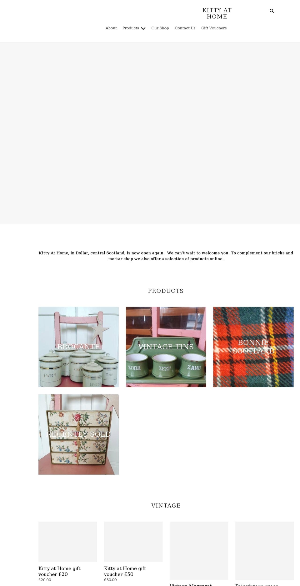 kittyathome.co.uk shopify website screenshot