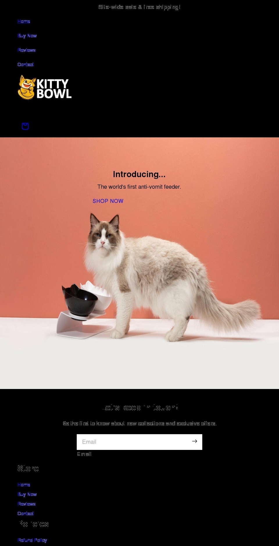 kittybowlplus.com shopify website screenshot