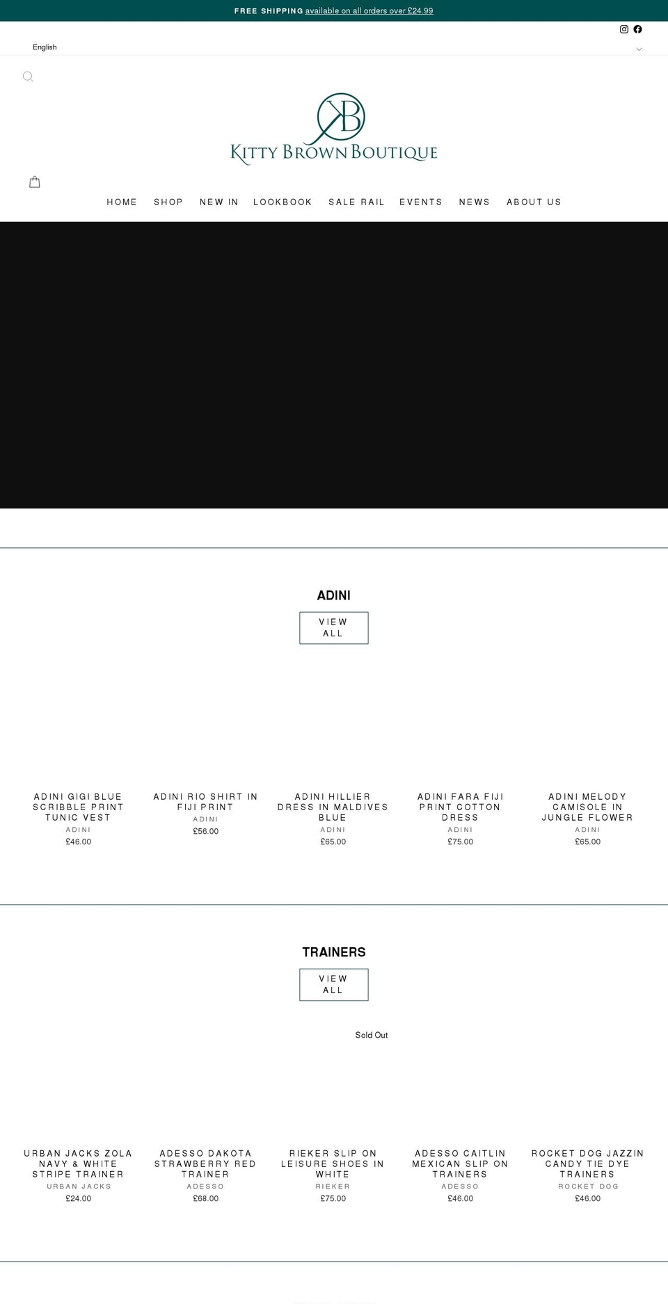 kittybrown.co.uk shopify website screenshot