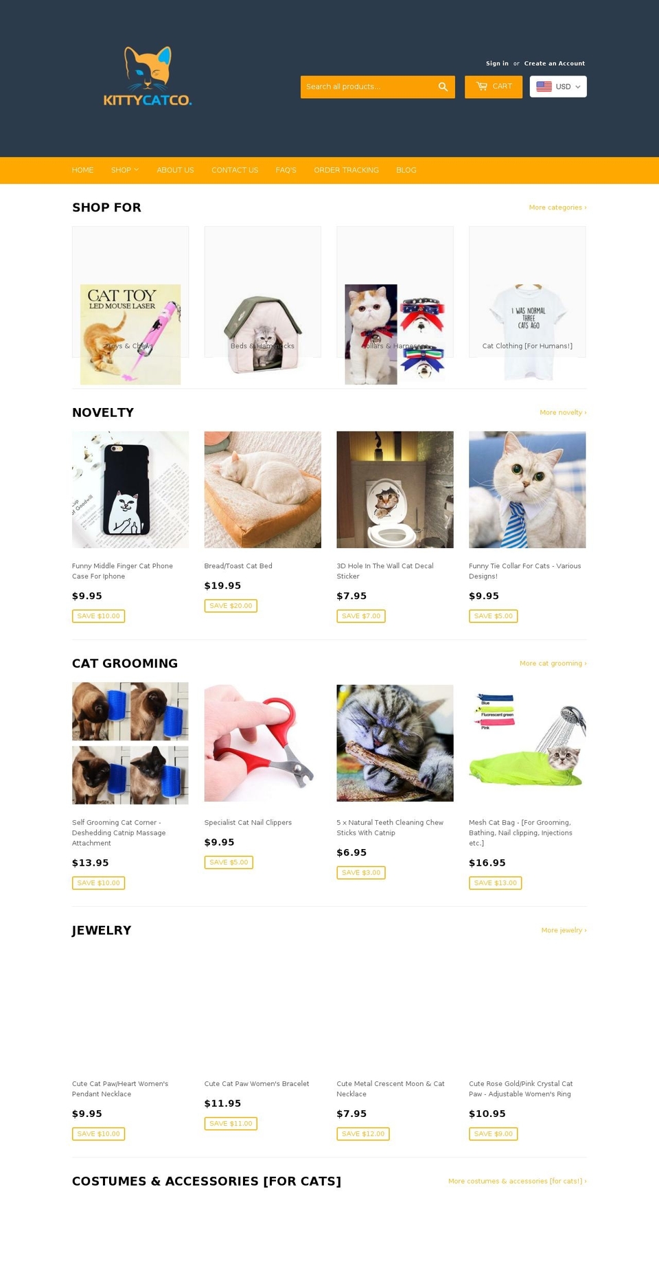 kittycatcompany.com — Shopify storefront screenshot