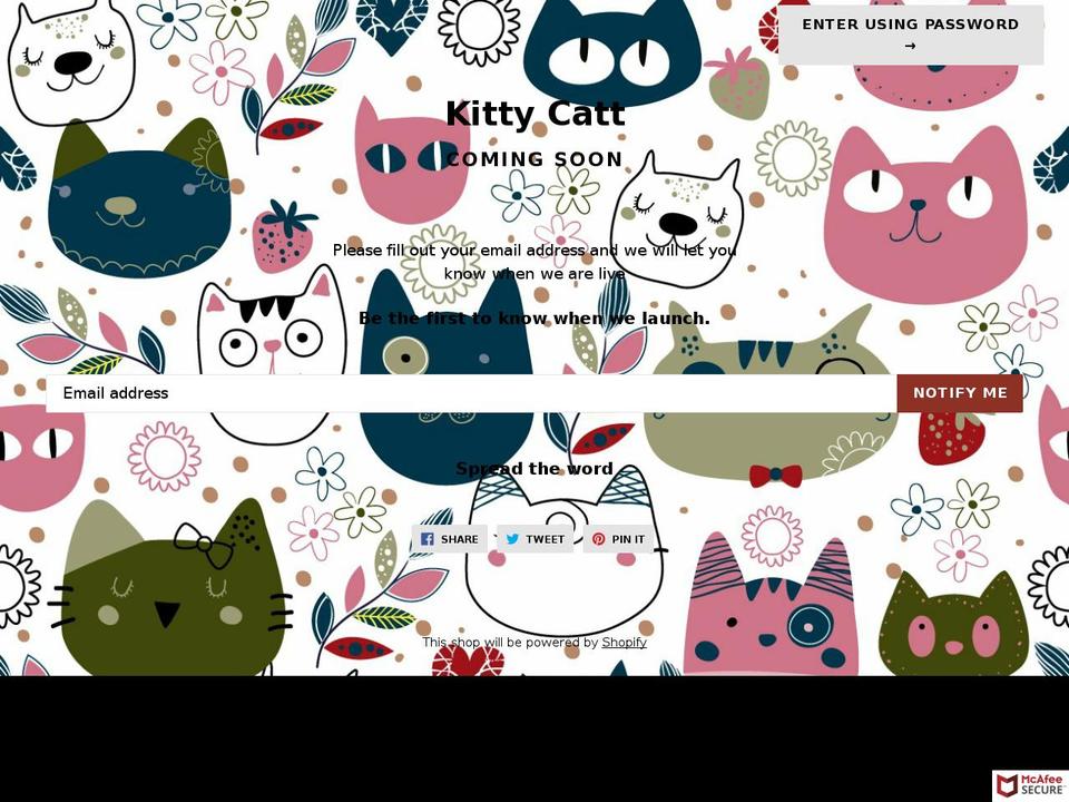 kittycatt.com — Shopify storefront screenshot