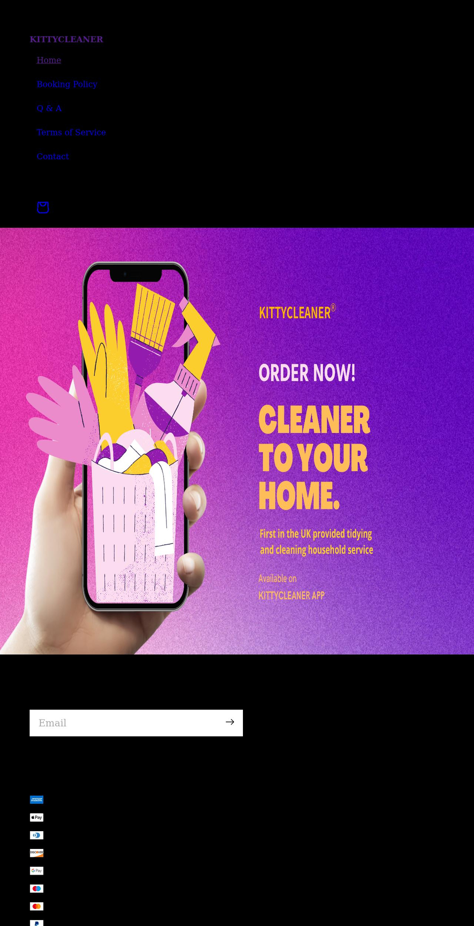 kittycleaner.com shopify website screenshot