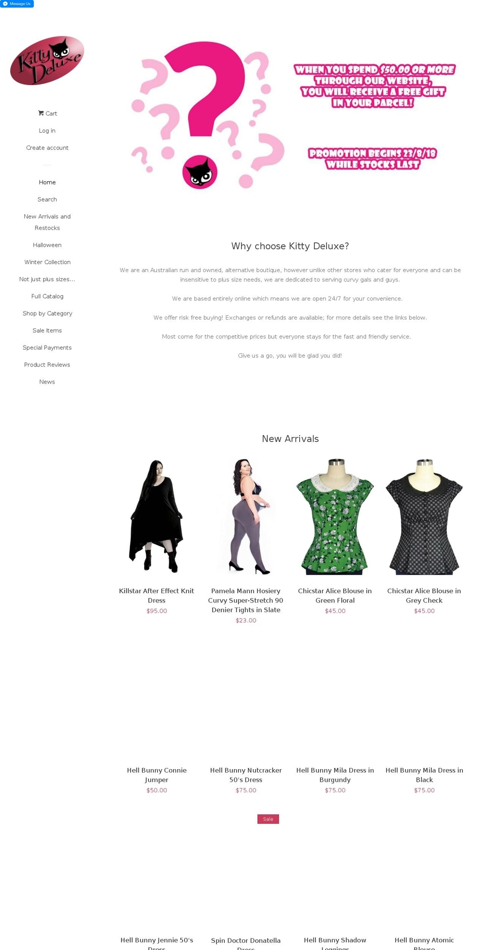 kittydeluxe.com.au shopify website screenshot