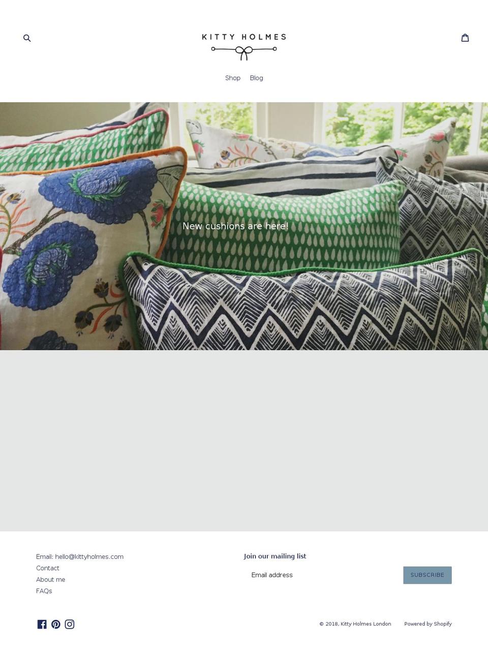 kittyholmes.com — Shopify storefront screenshot