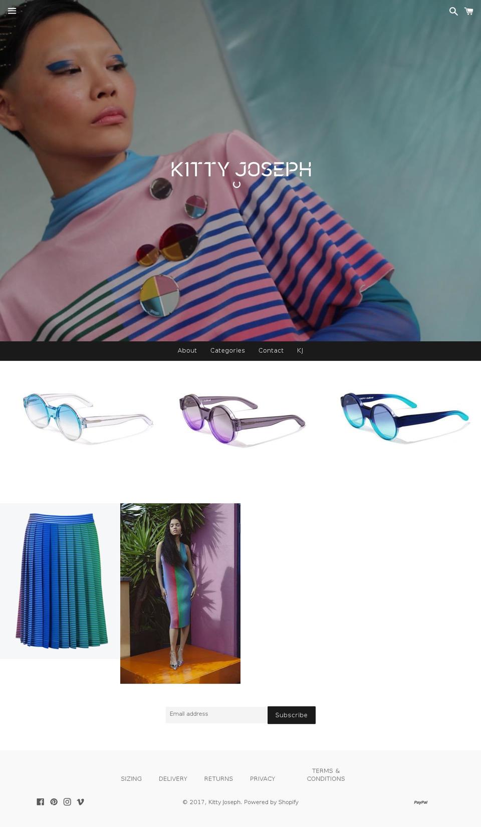 kittyjosephshop.com shopify website screenshot
